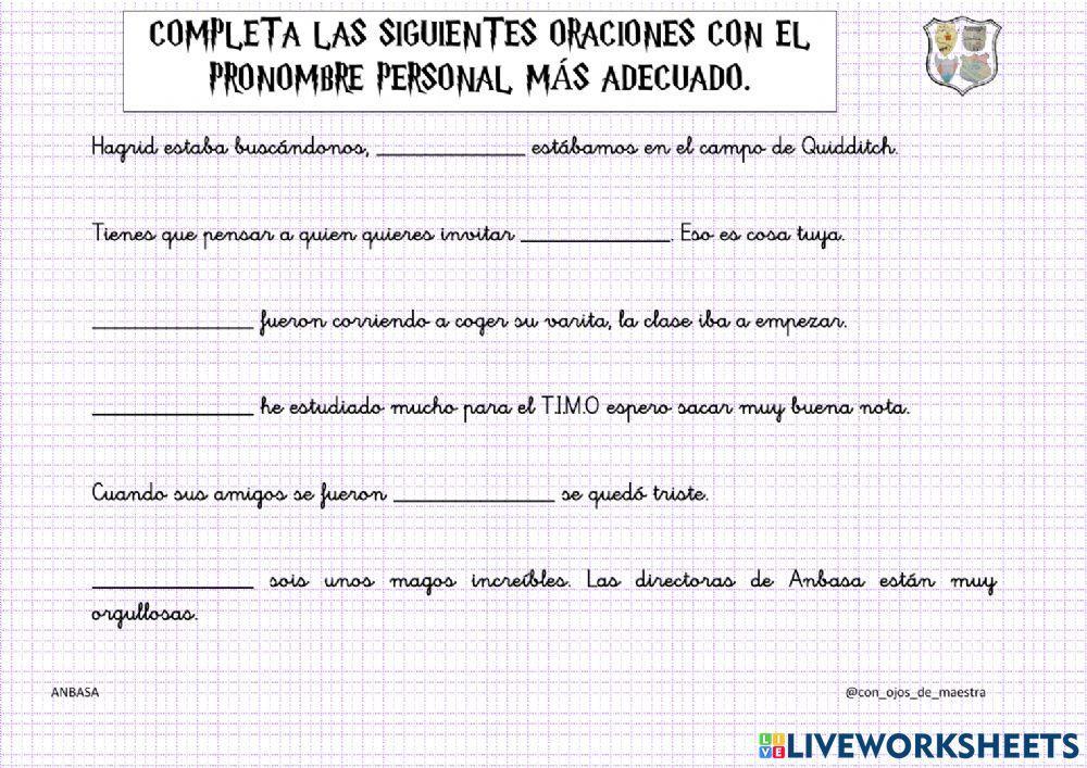 Pronombres personales