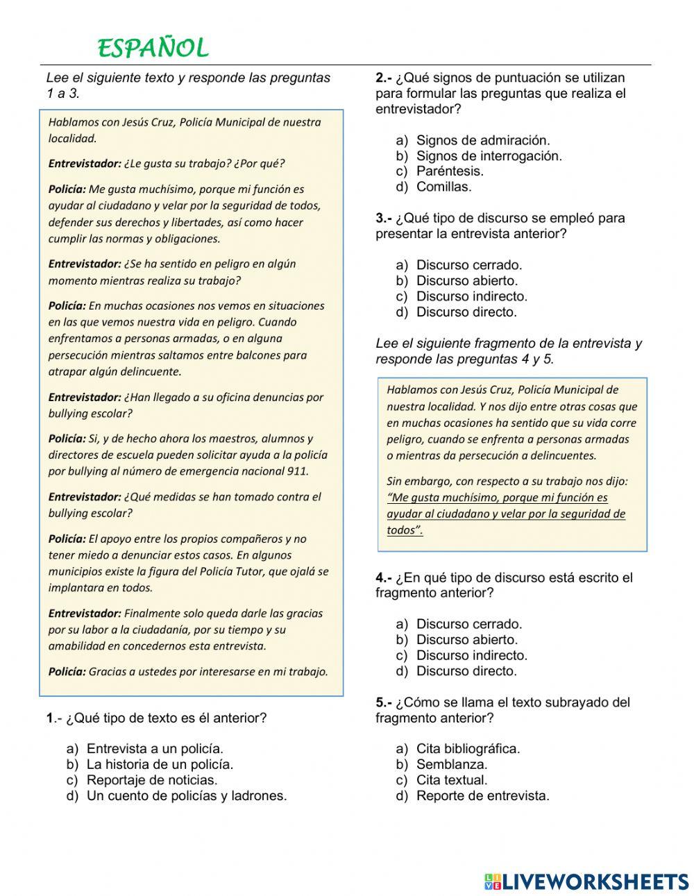 Evaluación Segundo Trimestre