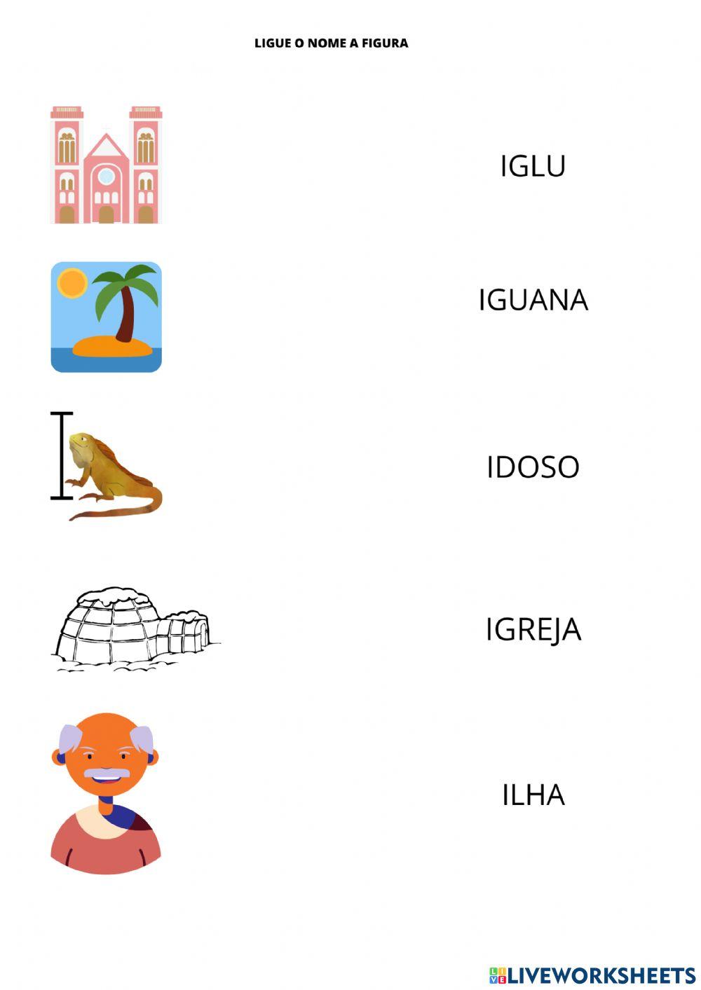 Ligar as palavras na figura