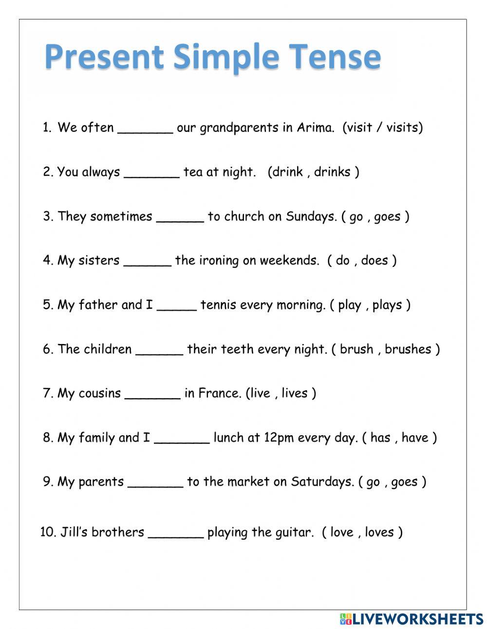 Grammar - Present Simple Tense