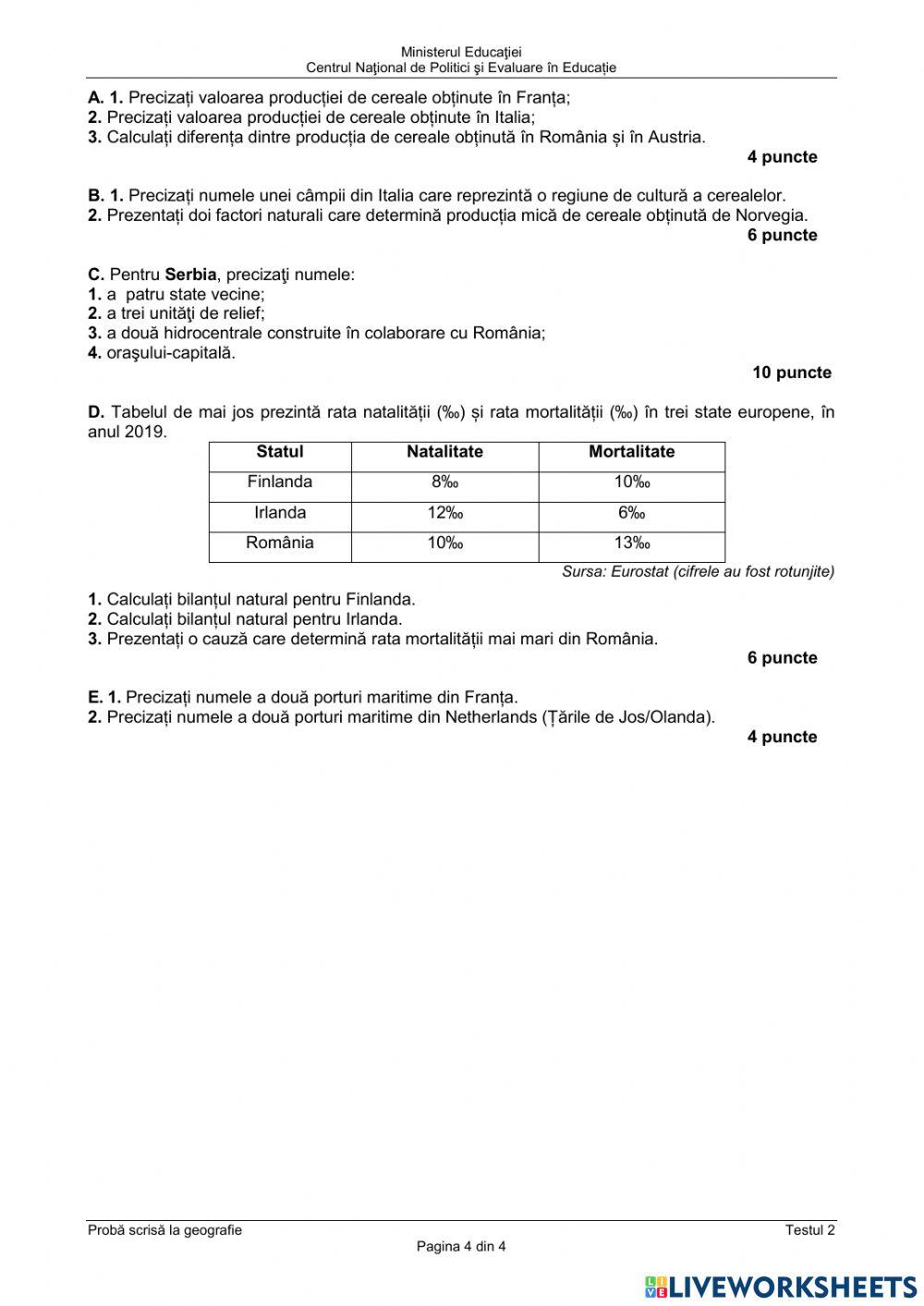 Test de antrenament 2