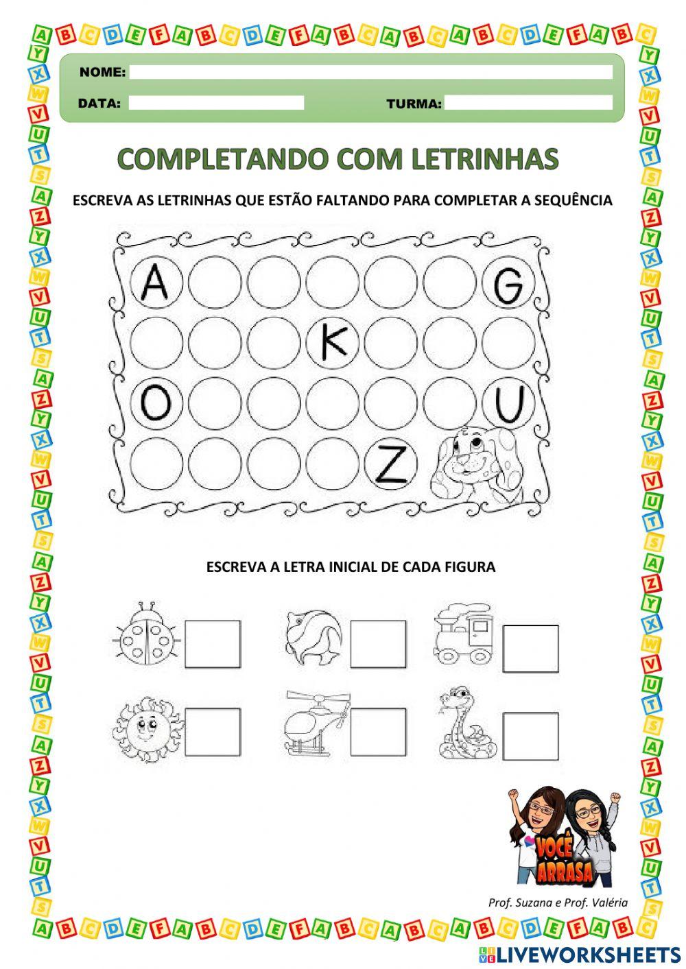 Completando com Letrinhas