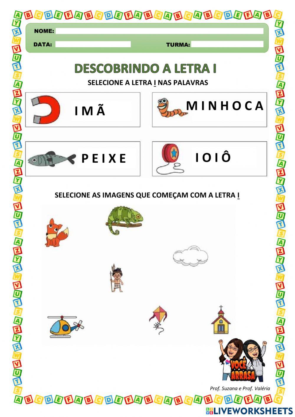 Descobrindo a Letra I