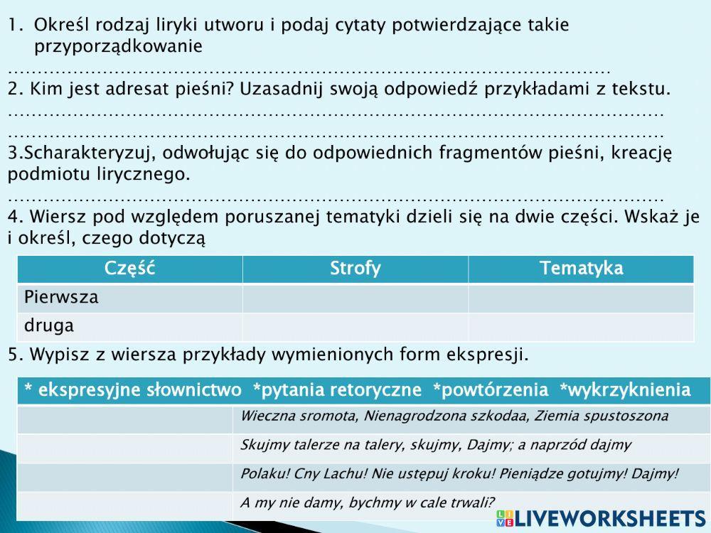 Jan Kochanowski pieśń V