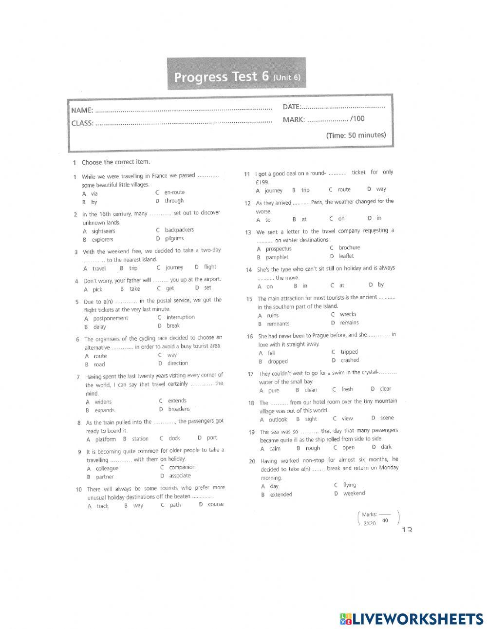 Upstream Upper Intermediate UNit 6