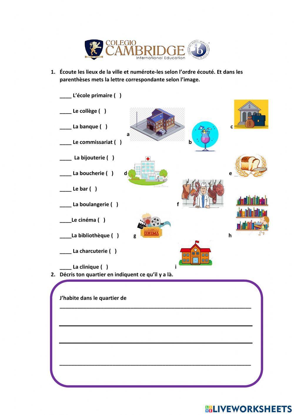 Les lieux de la ville