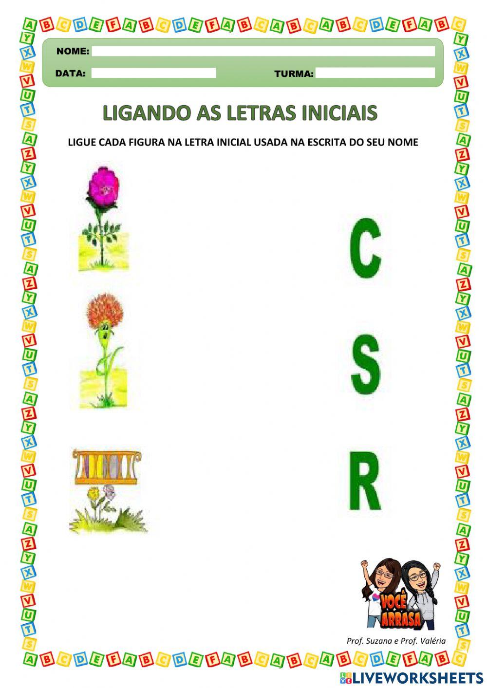 Ligando as Letras Iniciais