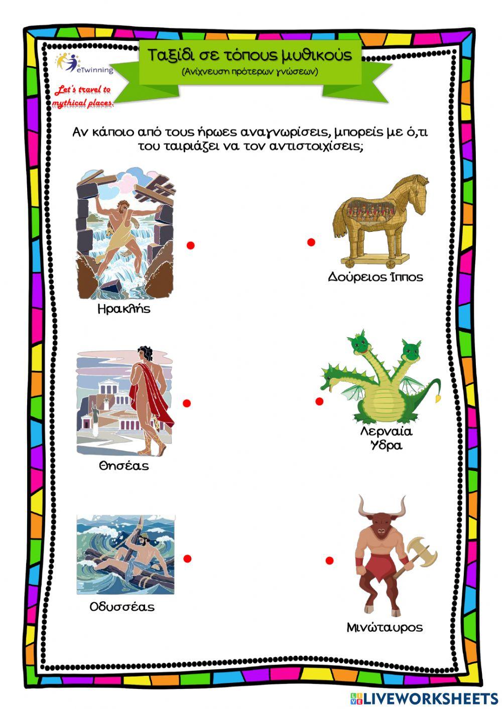 Ήρωες της μυθολογίας, πρότερες γνώσεις