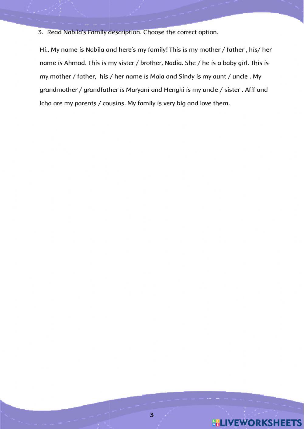 Exercise Family Members