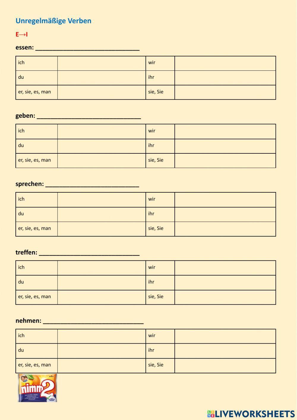 BF2-L10: Unregelmäßige Verben