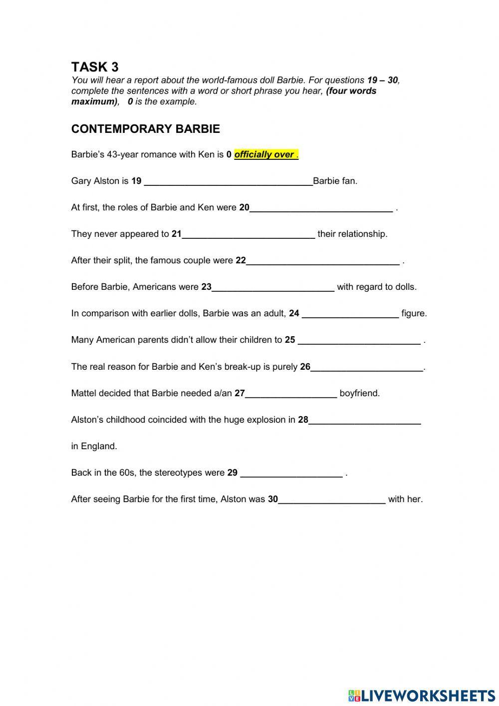 B2 topic 17 LISTENING