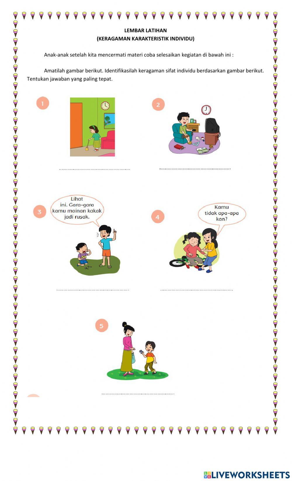 Lembar laihan keragaman sifat