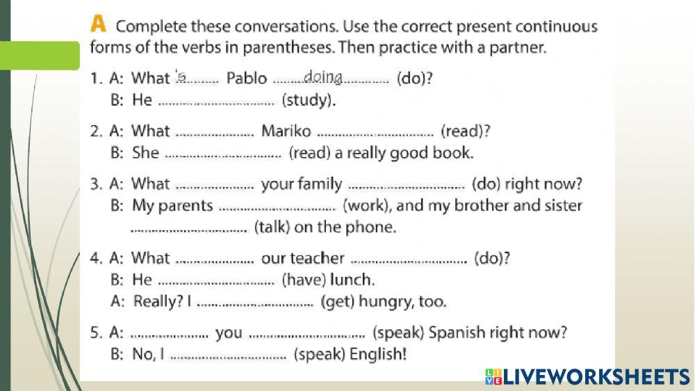 Simple present vs continuous review