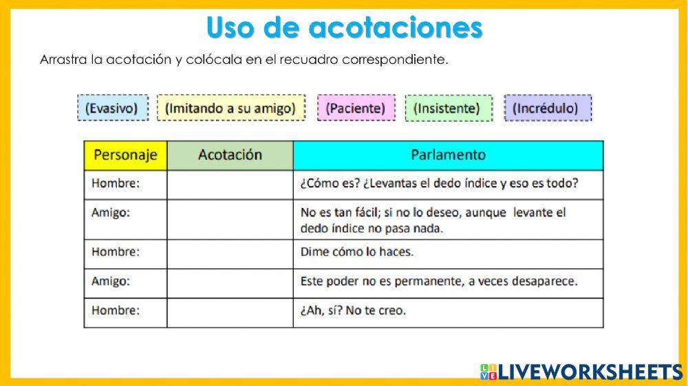 Acotaciones