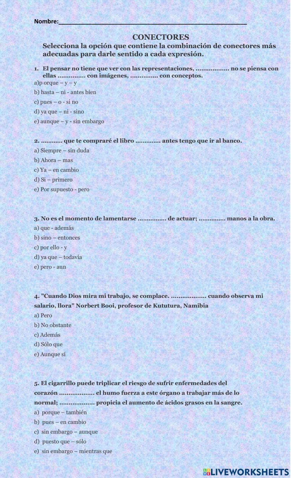 Conectores 6to Conectores 6to