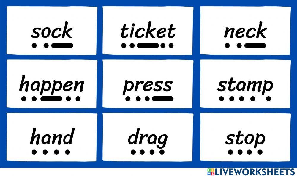 Phonics flashcard 1
