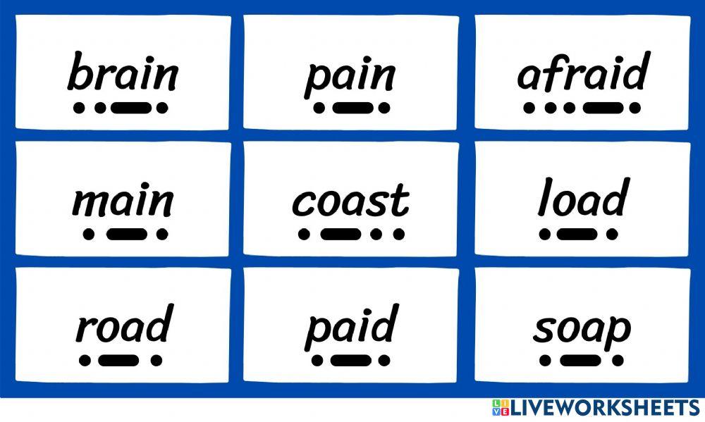 Phonics flashcard 3