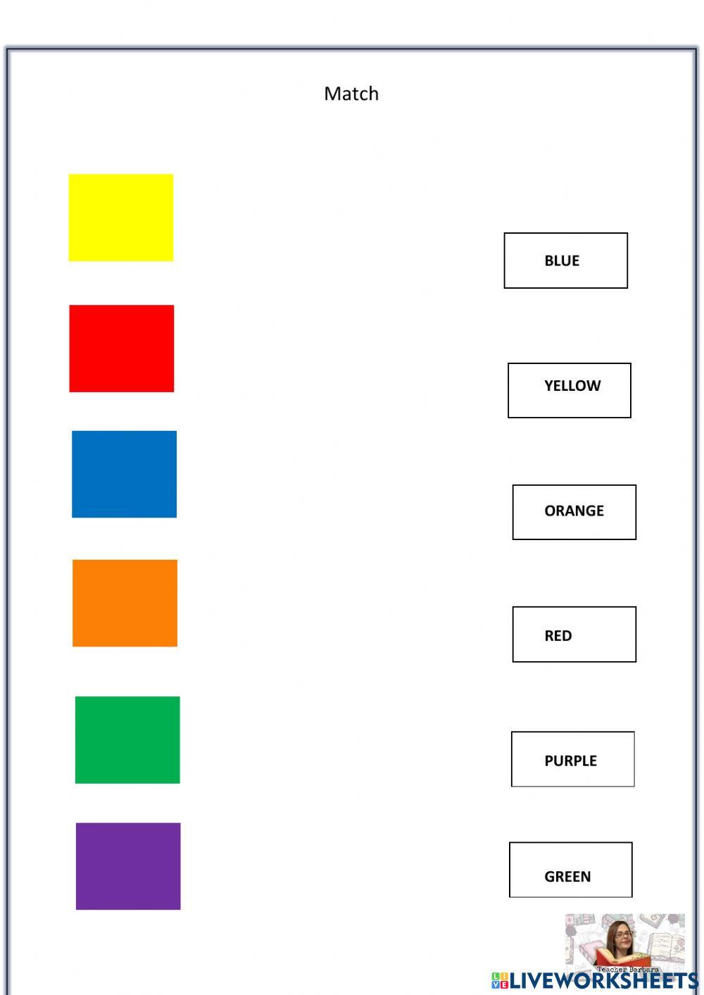 Primary and secondary colours interactive worksheet | Live Worksheets