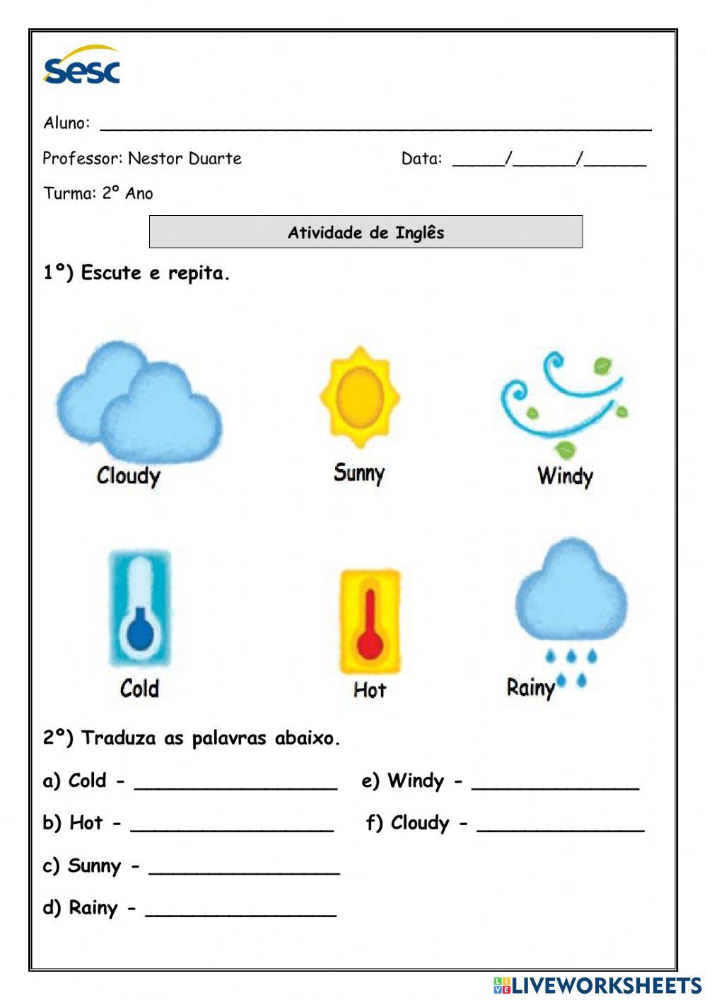 Atividade escrita e auditiva de 08-03-2021.