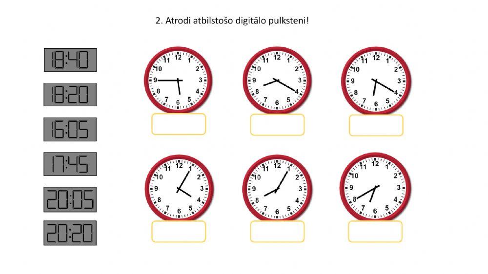 Laika mēri 4. Digitālais pulkstenis.