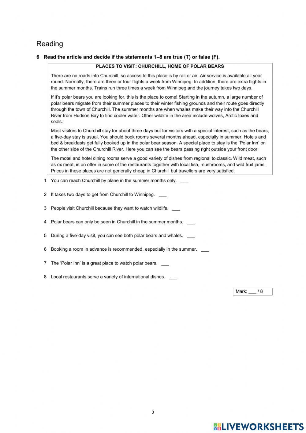 OET B1 Unit 8. Travelling