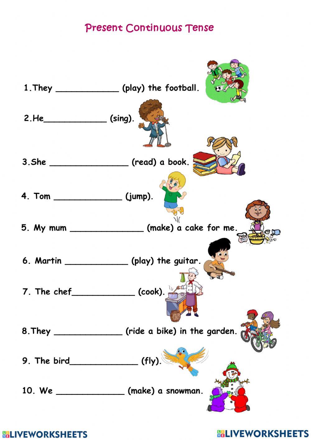 Present continuous tense