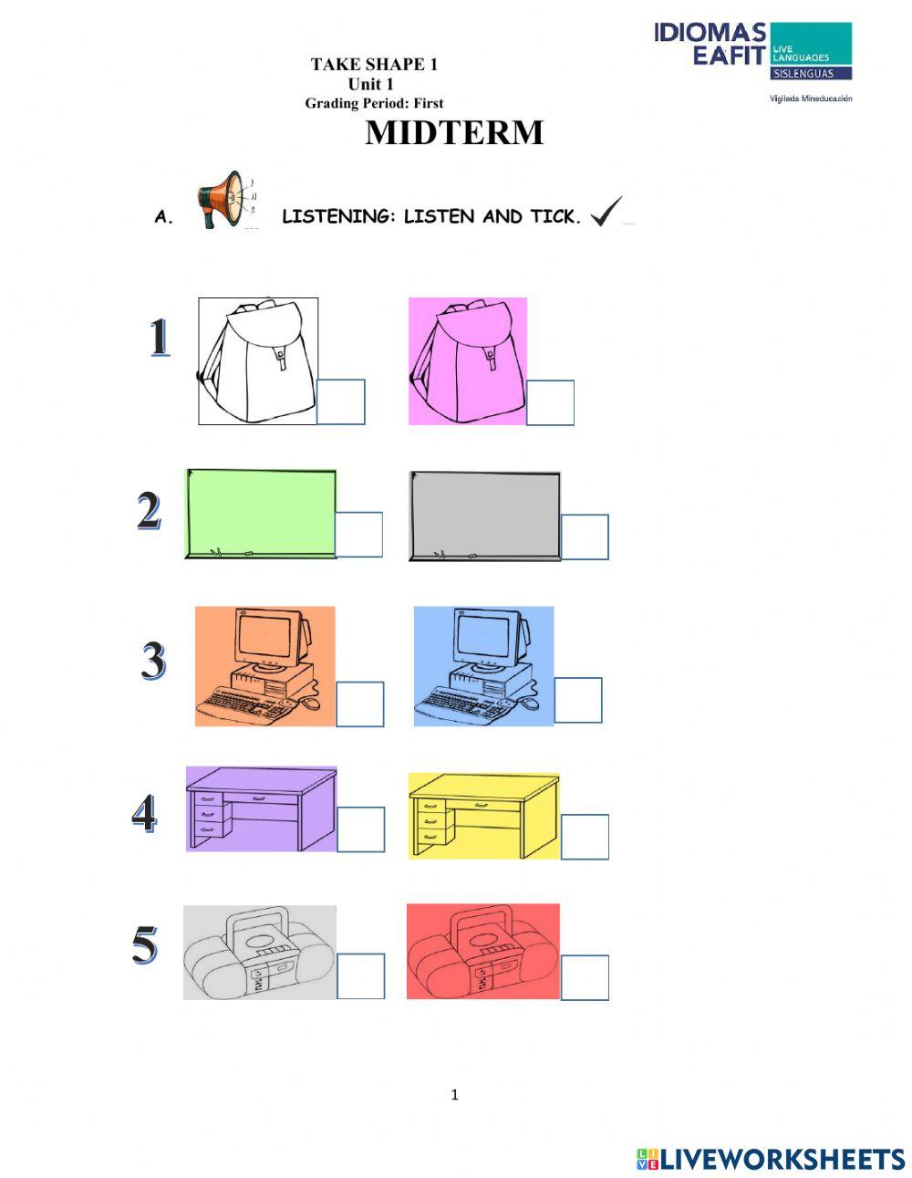 Take shape 1 unit 1 part 1