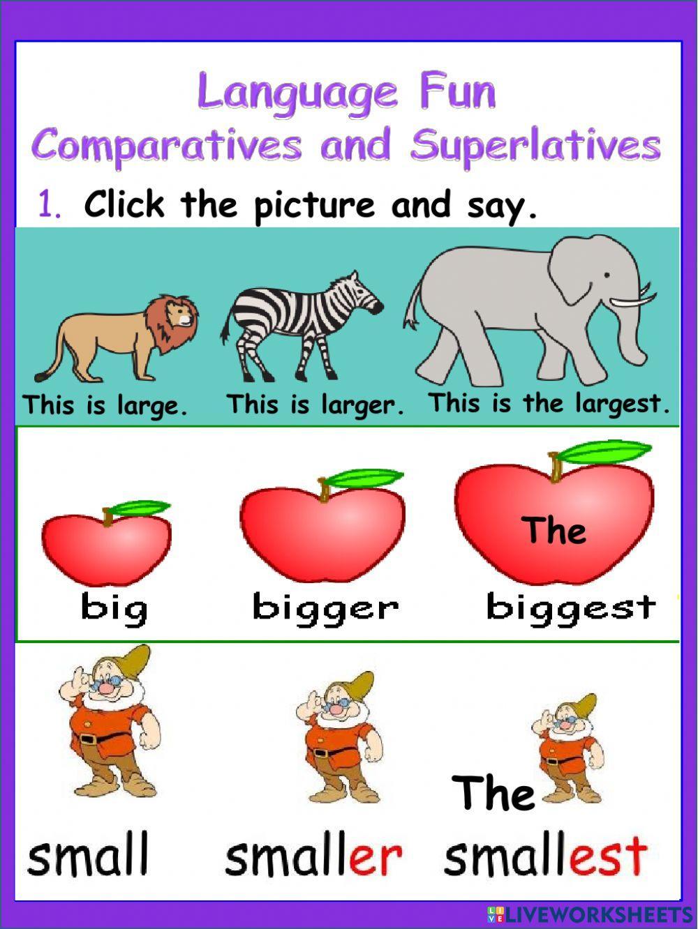 Comparative and Superlative Words