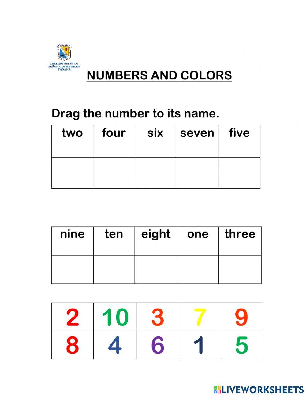 Numbers and colors