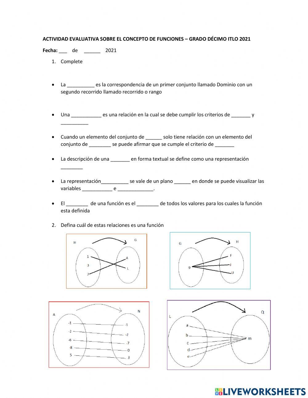 Concepto de funciones