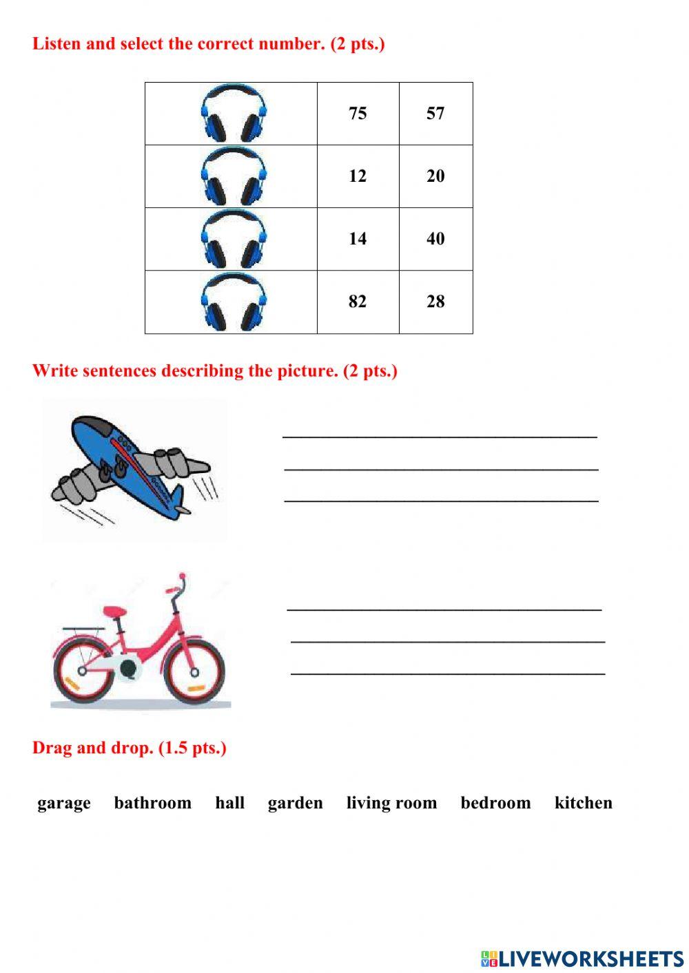 English exam 4th grade 2 term