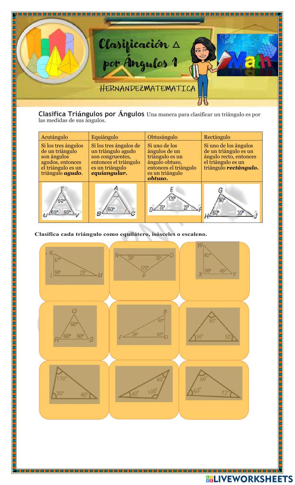 Clasificacion de triangulos por angulos 1