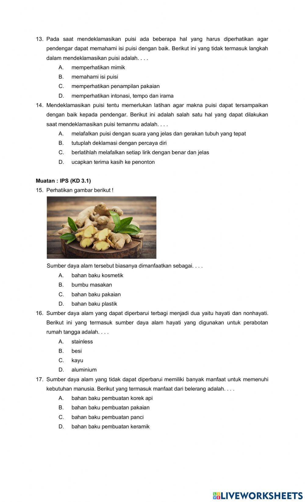 PTS genap matematika kelas 4