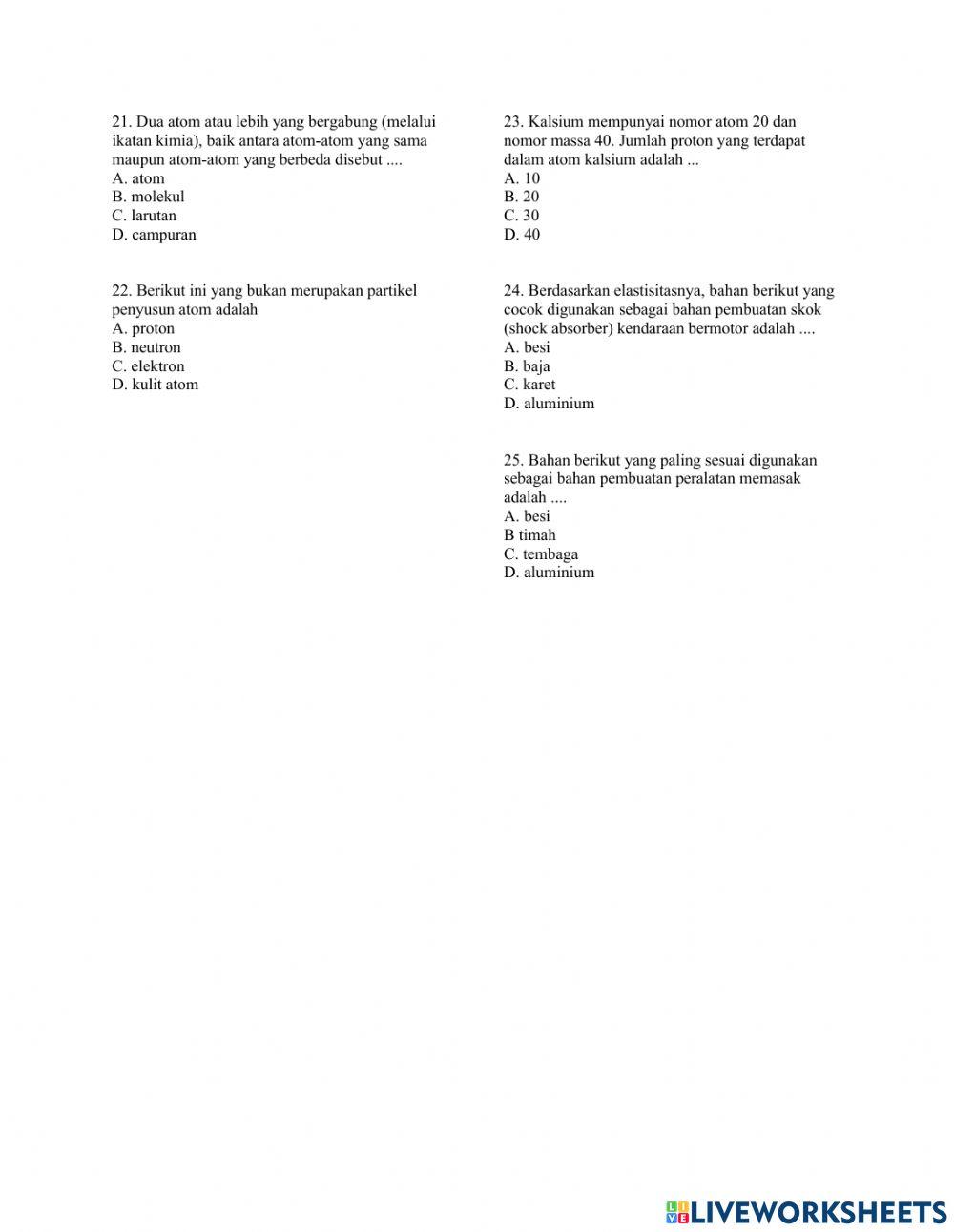 Pts genap ipa kelas 9