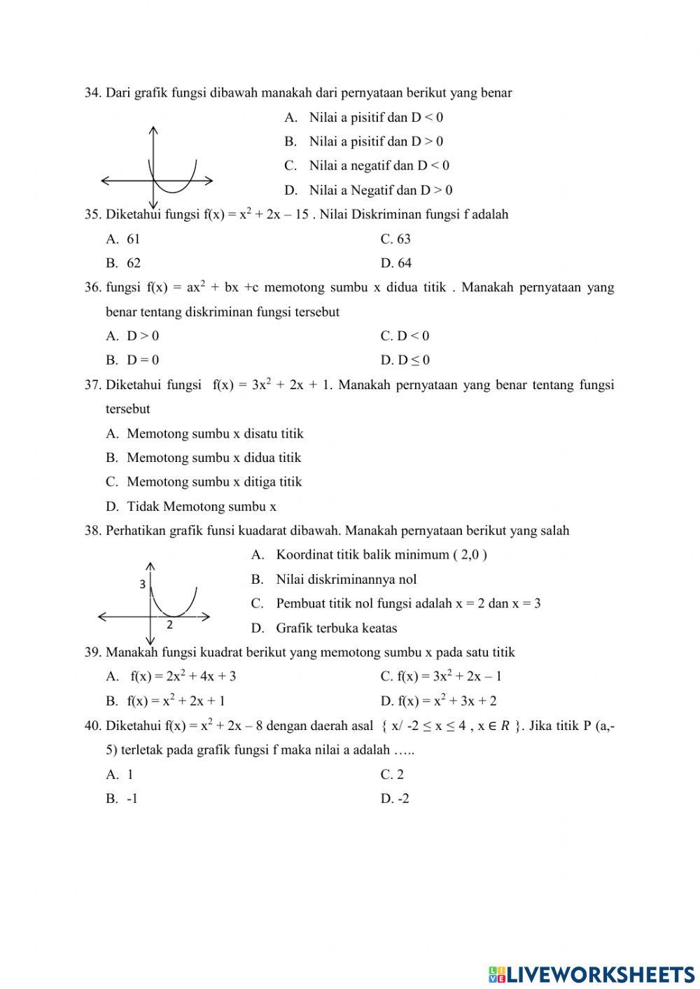 Uji coba ujian matematika