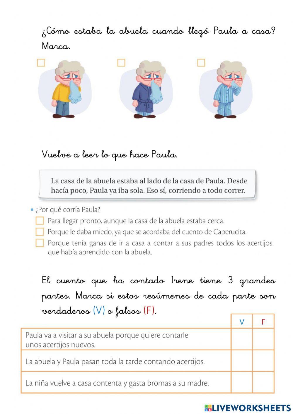 Comprensión lectora T8