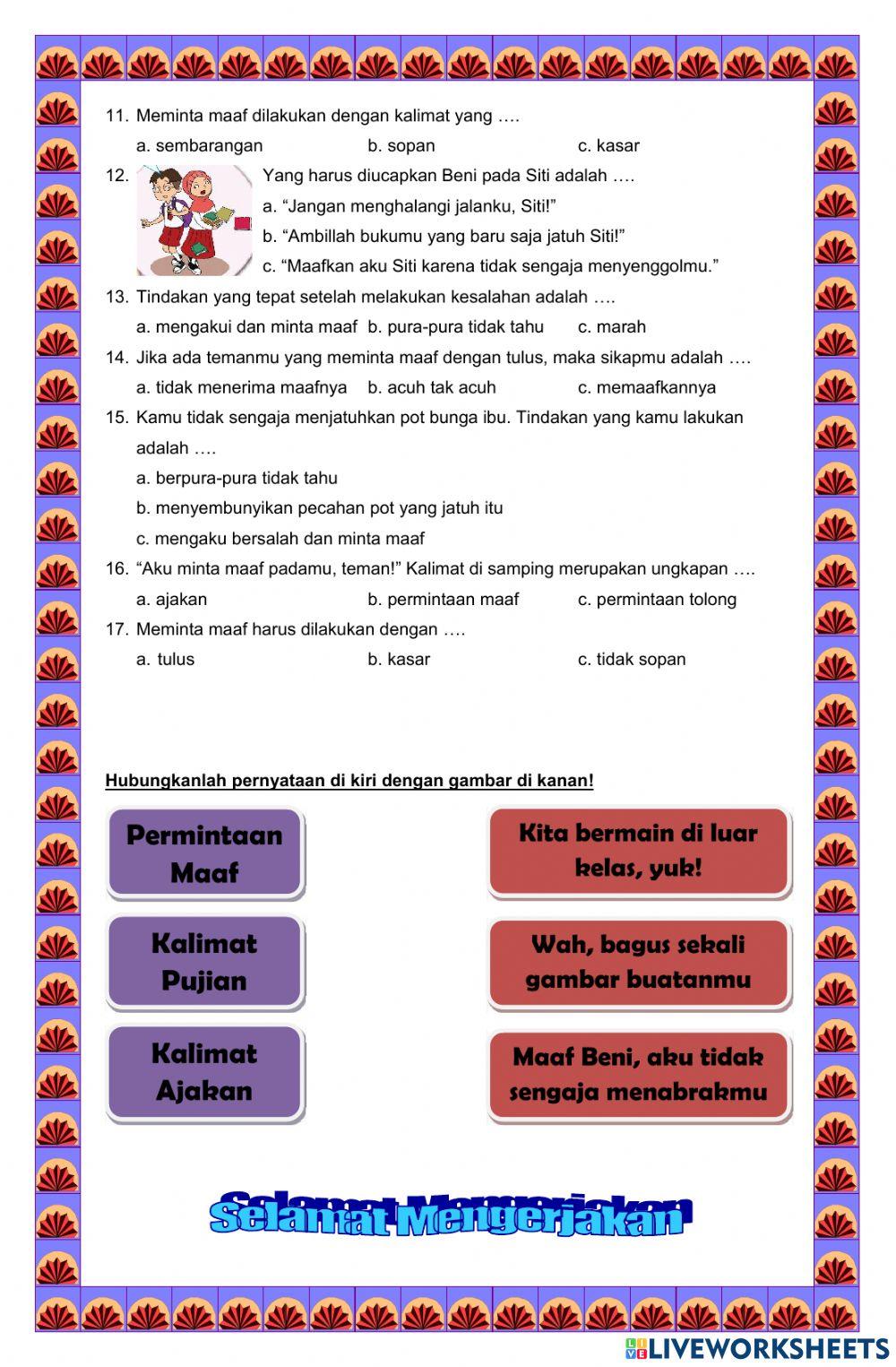 Ulangan Harian B.Indonesia Tema 5 (KD 3.8)