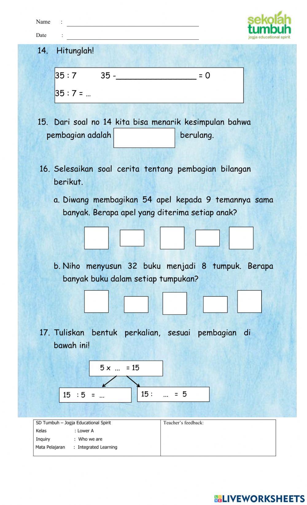 IL-Evaluasi Pola Bilangan, Perkalian dan Pembagian-Puluhan