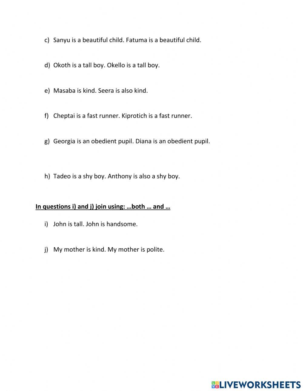 Joining sentences using:Both ... and ...-... both ...and ...