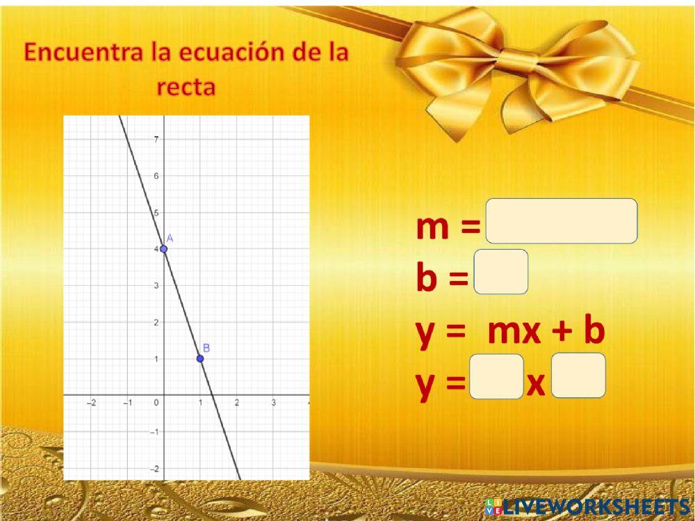 Ecuación de una recta