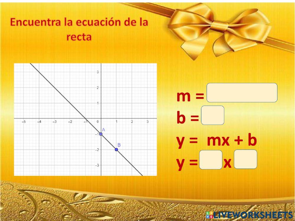 Ecuación de una recta