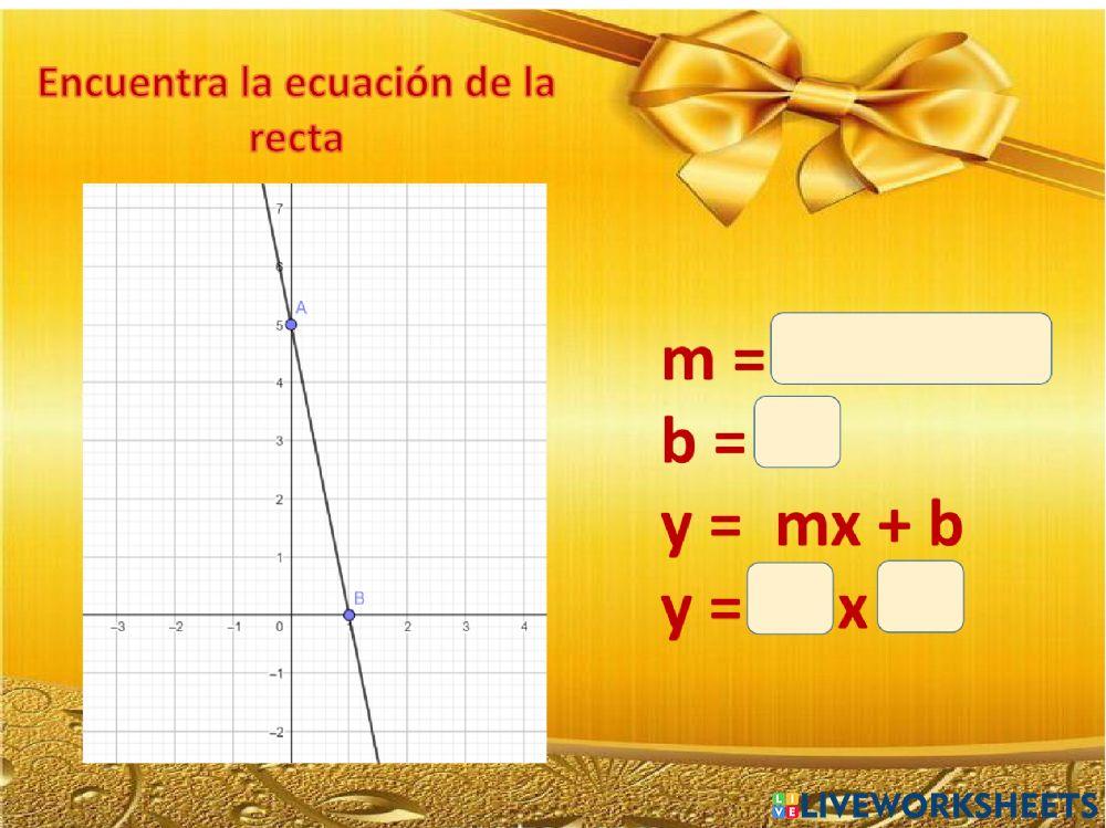 Ecuación de una recta