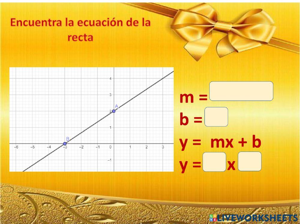 Ecuación de una recta