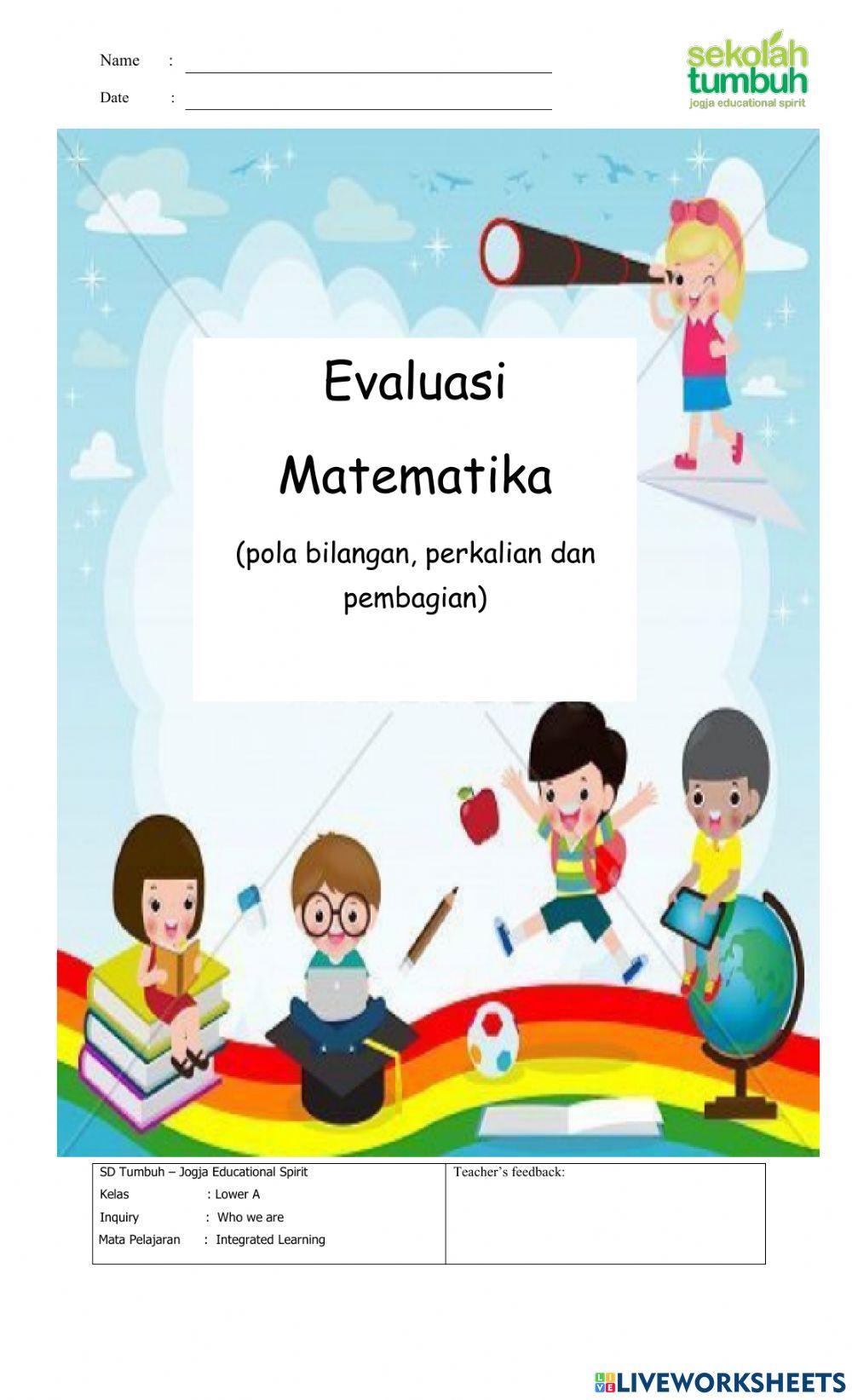 IL-Evaluasi Pola Bilangan, Perkalian dan pembagian-Satuan