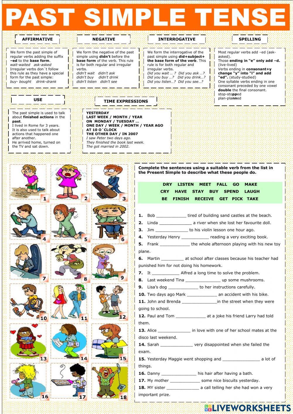 Past simple - affirmative sentences