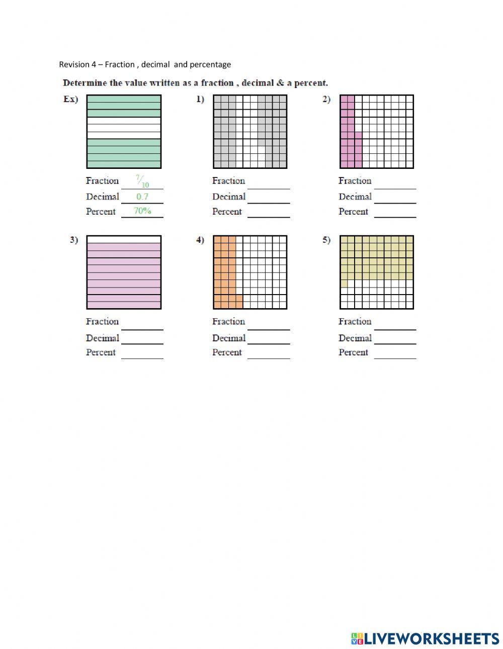 1327956 fractions decimal and percentage