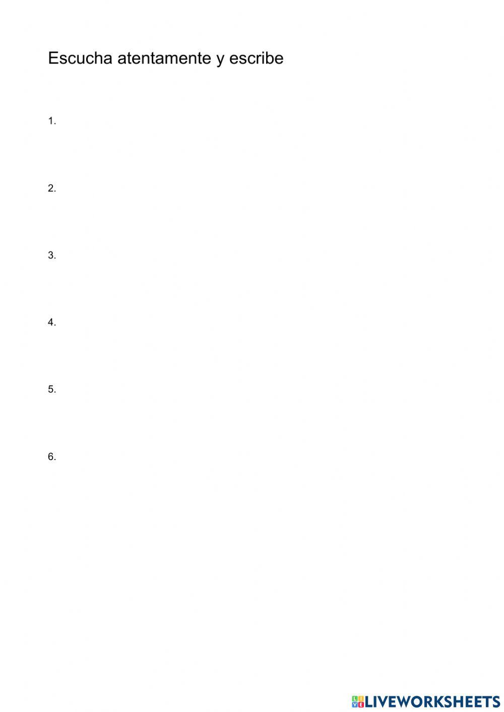 Dictado uso mayúsculas.