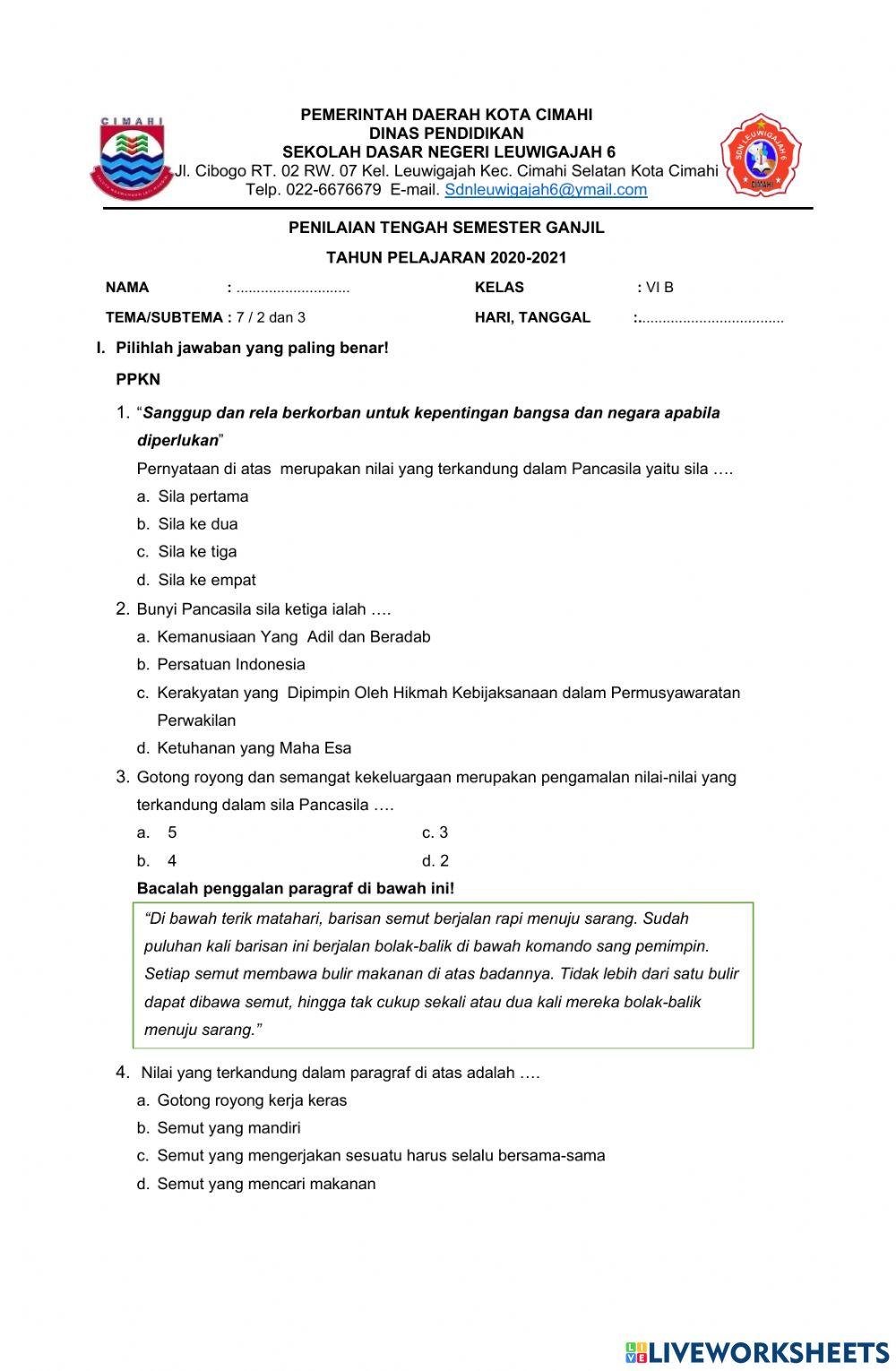 Penilaian Tengah Semester