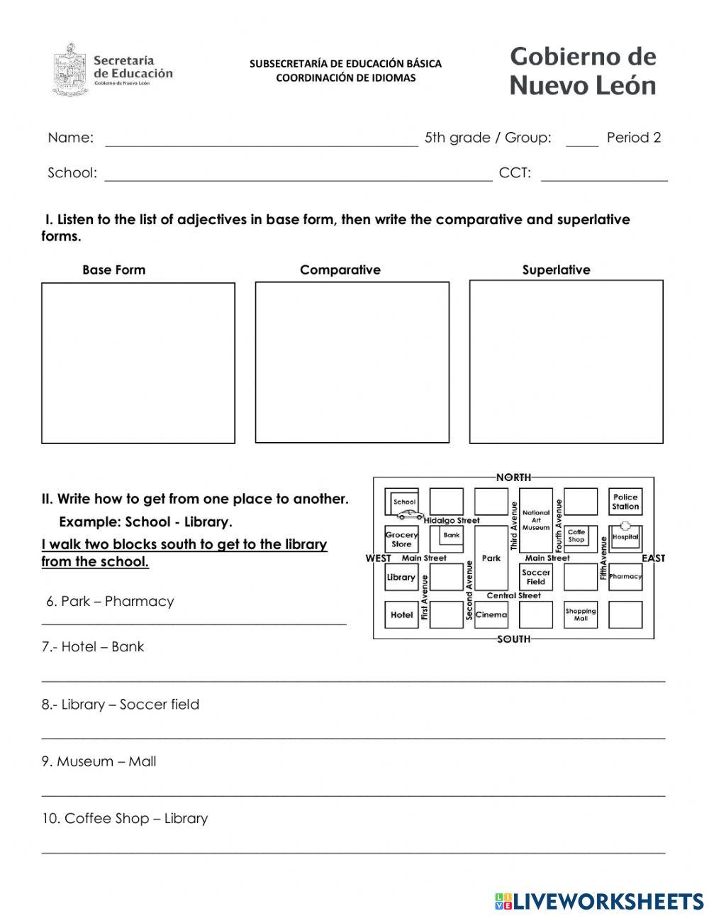 Second Trimester Exam - Fifth Grade