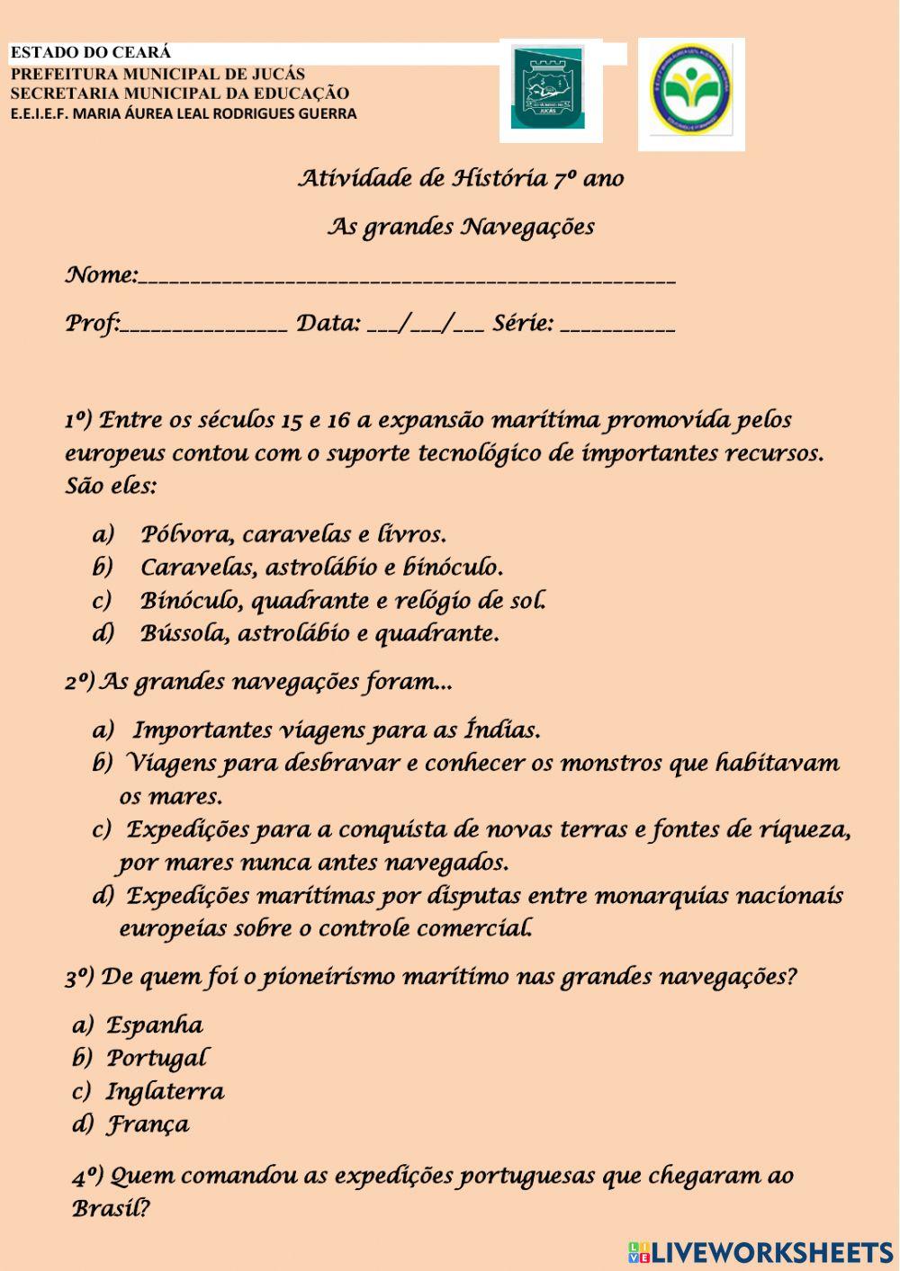 As grandes navegações